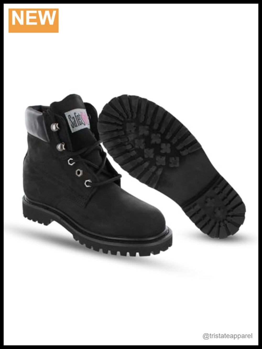 Women's 8" Logger Boots Water-Resistant Nubuck Leather Lace-Up Work Boot Soft